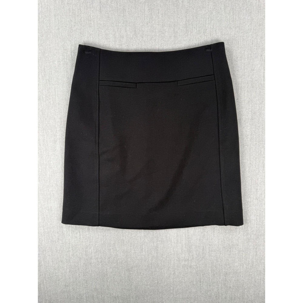 LOFT Womens Black Tailored Mini Skirt Size 0 Lined Career Professional‎